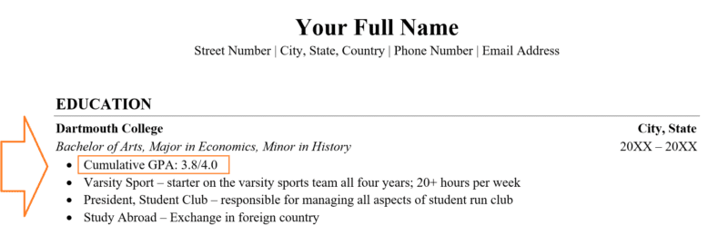 gpa on resume example How should i put my gpa on my resume