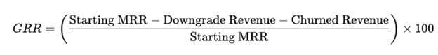 GRR vs. NRR - GRR Formula