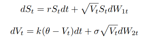 Heston Model - Equations