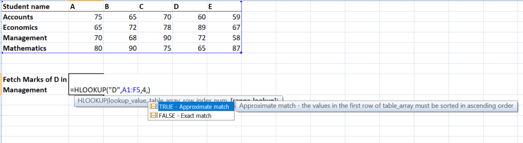 Hlookup Function Examples Hlookup Formula In Excel