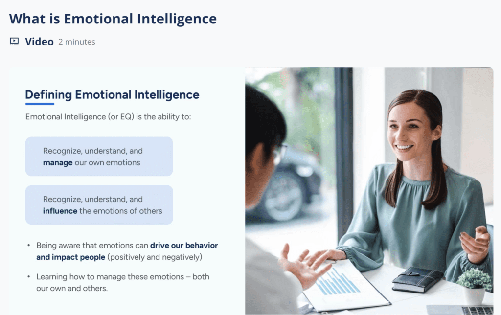 Image from CFI's Leading with Emotional Intelligence and Self-Awareness course