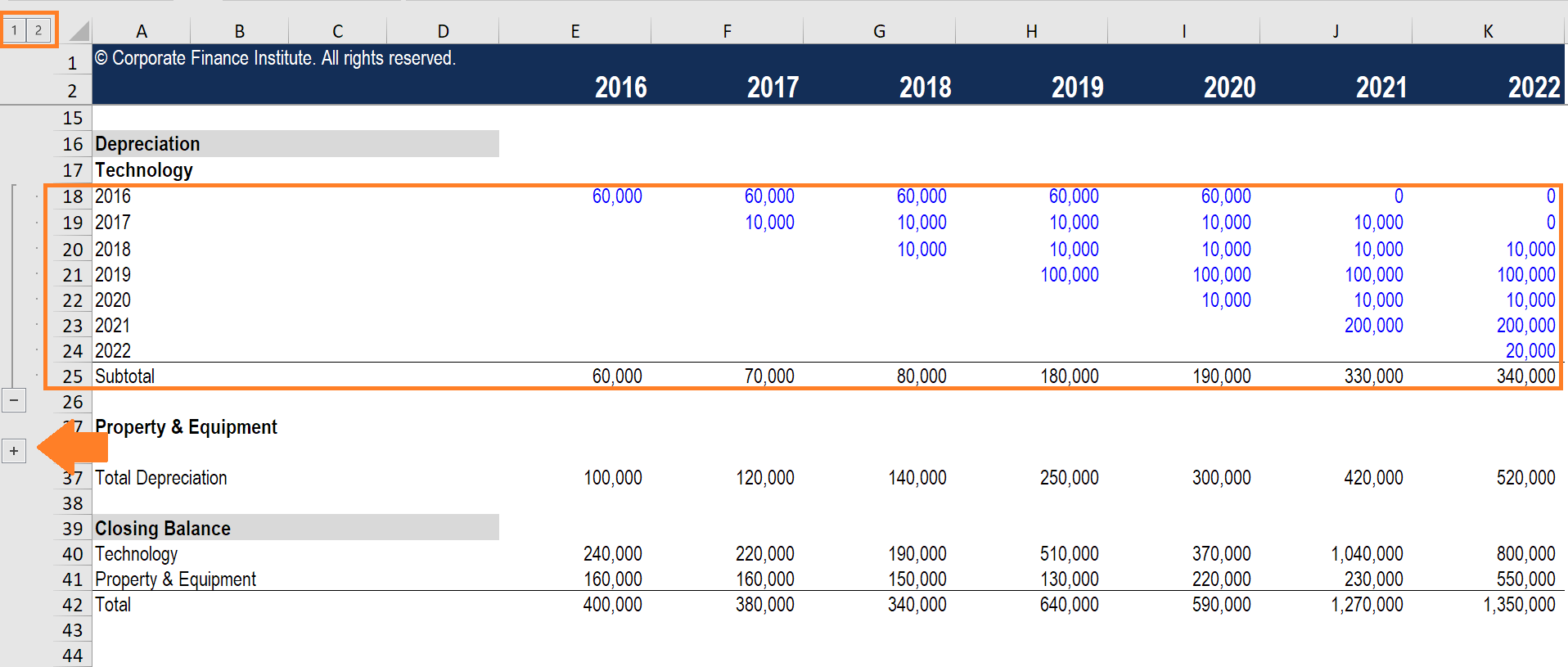 excel for mac view header