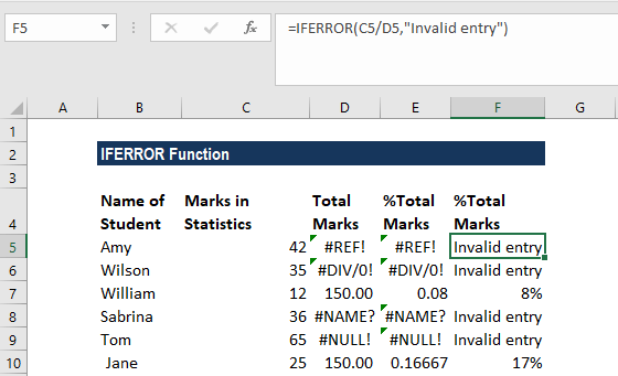 Iferror Function Formula Examples How To Fix Errors In Excel