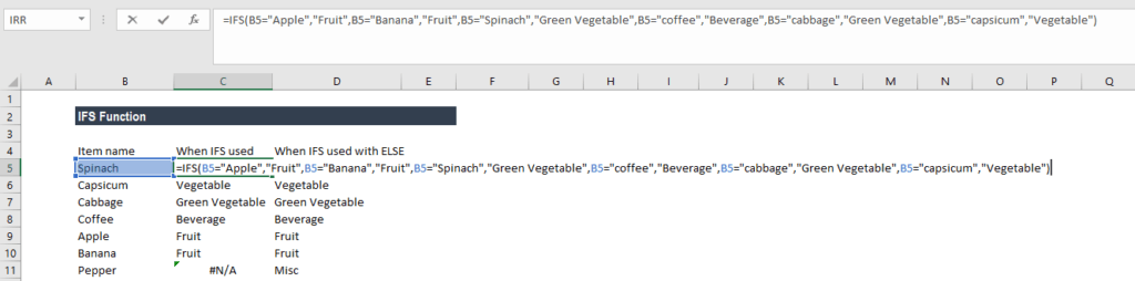 IFS Function - Example 1