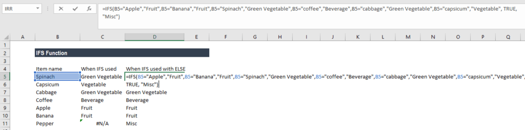 IFS Function - Example 1b