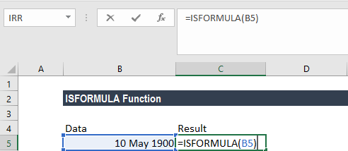 ISFORMULA Function Excel - Determine if a Cell Contains a Formula