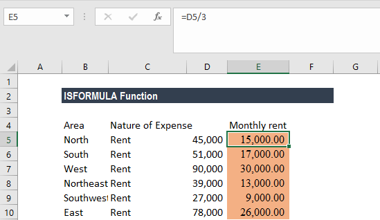 ISFORMULA Function Excel - Determine if a Cell Contains a Formula