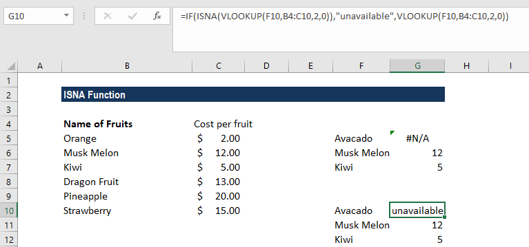 ISNA Function - Example 1b