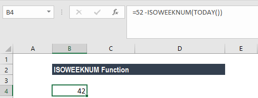 ISOWEEKNUM Function - Example 3c