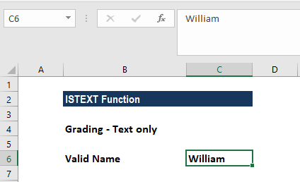 ISTEXT Function - Example 3b