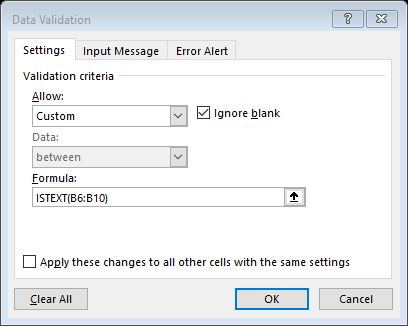 ISTEXT Function - Example 2a