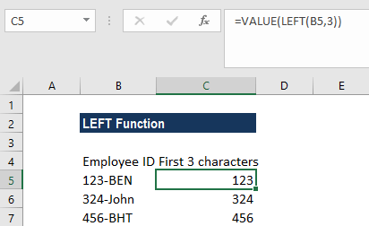LEFT Function - Example 2b