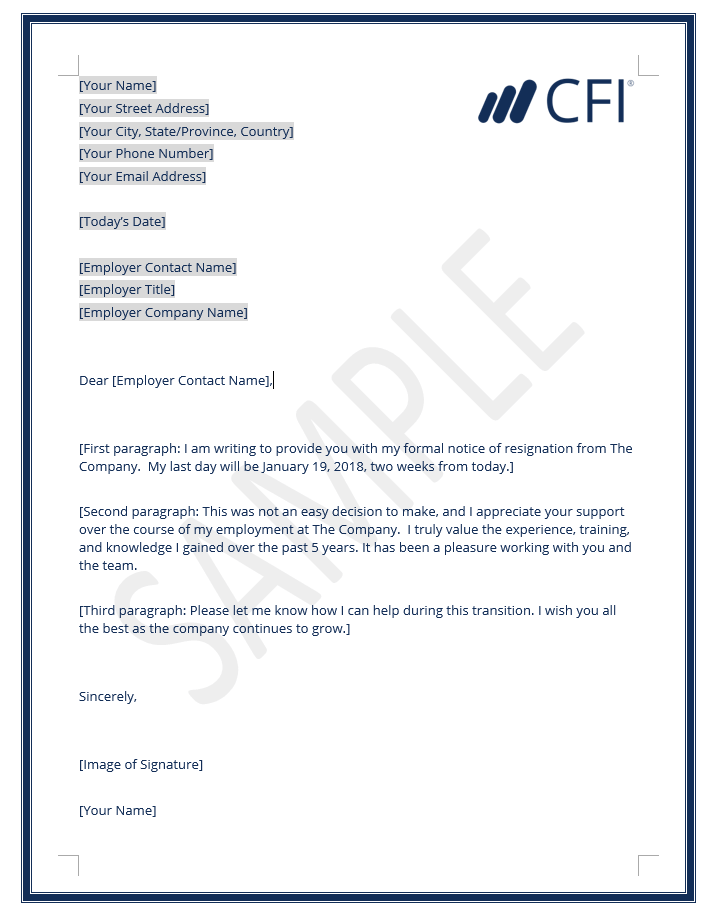 Notice Letter To Quit Job from cdn.corporatefinanceinstitute.com