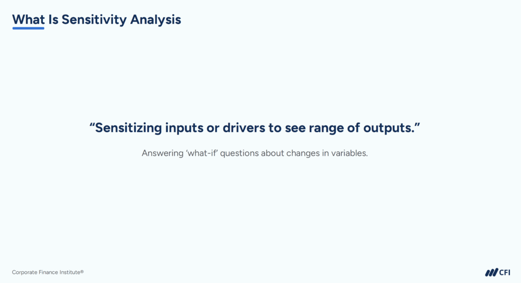 What is Sensitivity Analysis?