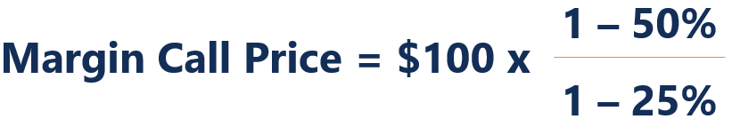 Margin Call Price - Sample Calculation