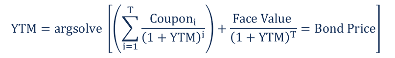 Matrix Pricing - YTM Formula