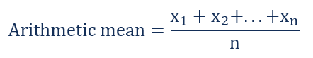 Arithmetic mean - Formula