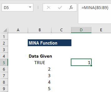 MINA Function - Example 2b