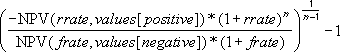 MIRR Function