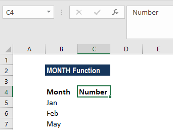 MONTH Function - Example 3