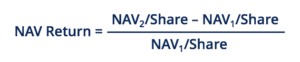 NAV Return Formula using NAV Per Share