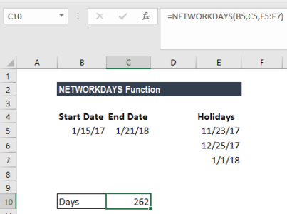 NETWORKDAYS Function Excel: How To Calculate Working Days