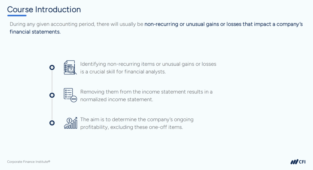 Normalizing Income Statements - Course Introduction