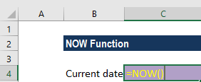 now function excel for mac
