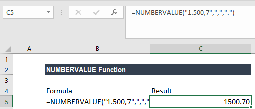 NUMBERVALUE Function