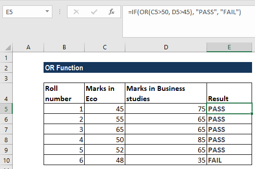 OR Function - Formula, Examples, How to Use OR Function