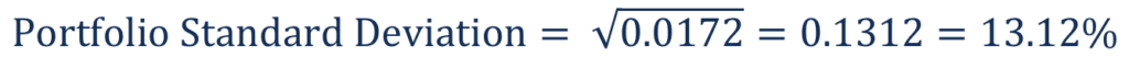 Portfolio Standard Deviation - Sample Calculation