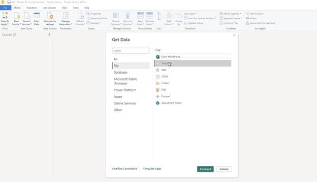 Power Query in Power BI - Importing CSV Files