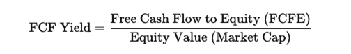 Levered FCF Yield - Formula