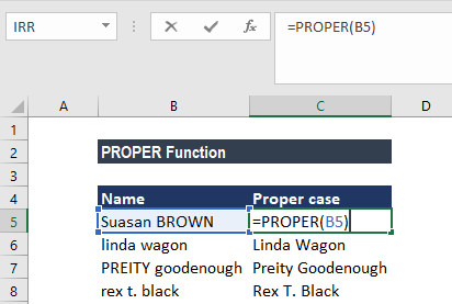 PROPER Function - Example 2a