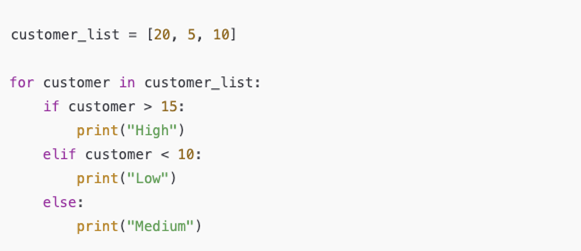 Python If, Else, and For Loops - Classifying Multiple Customers