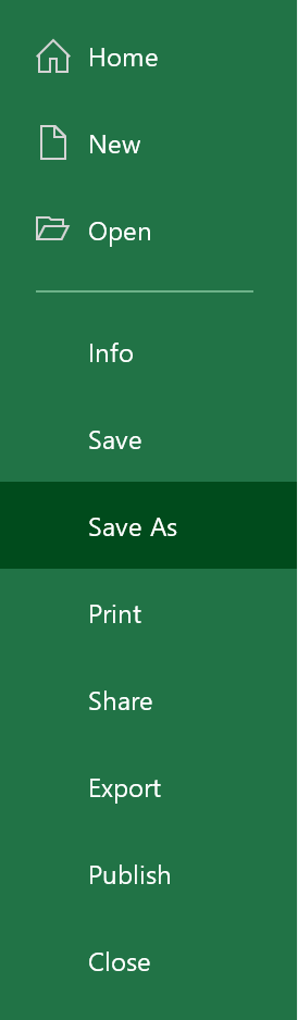 Save in binary format