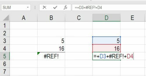 #REF Excel Error screenshot