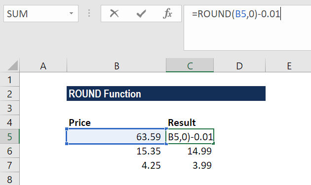 ROUND Function - Excel Formula, Examples, How To Use