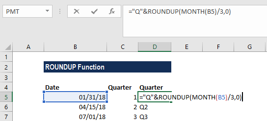 ROUNDUP Function - Example 2