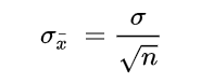 Standard Error - Formula