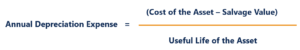 Annual Depreciation Expense Formula