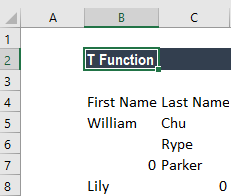 T Function - Example 2