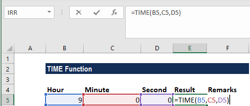 TIME Function - Formula, How to Display Hours, Minutes & Seconds