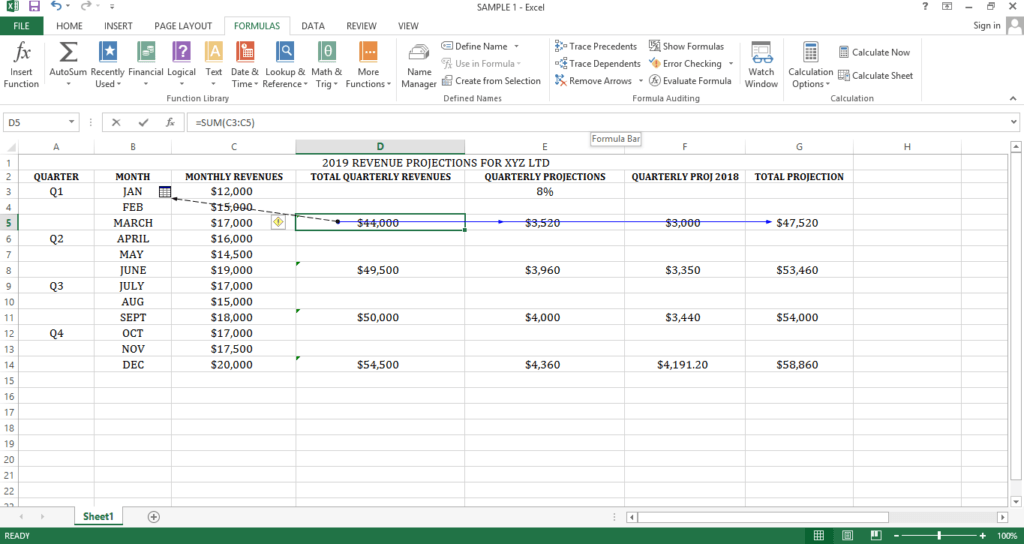 Tracing Dependents on Another Excel Worksheet