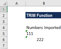 TRIM Function - Example 2