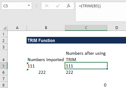 TRIM Function - Example 2b