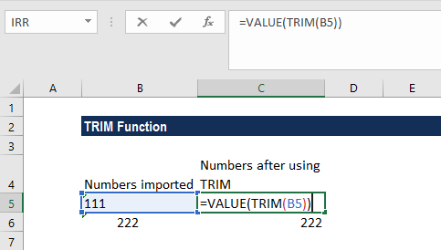 TRIM Function - Example 2c