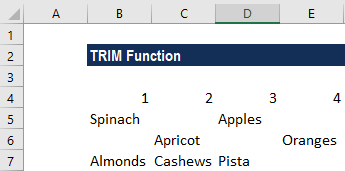 TRIM Function - Example 3