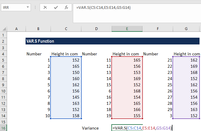 VAR.S Function - Formula, Examples, How To Use VAR.S In Excel