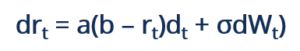 Vasicek Interest Rate Model - Formula